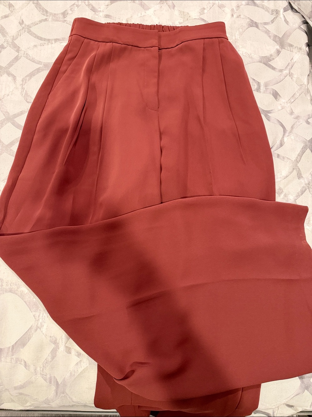Express Women's Two-Piece Blazer and Wide-Leg Pants - Rust - Picture 4 of 8